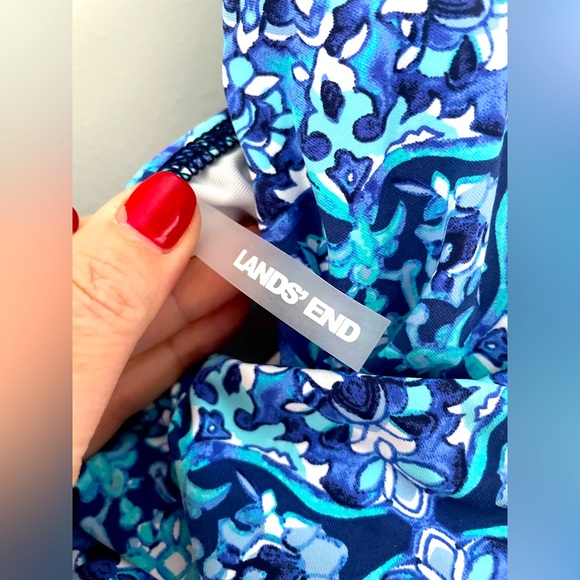 Never Worn Lands’ End Navy/Floral Tankini - Picture 3 of 7